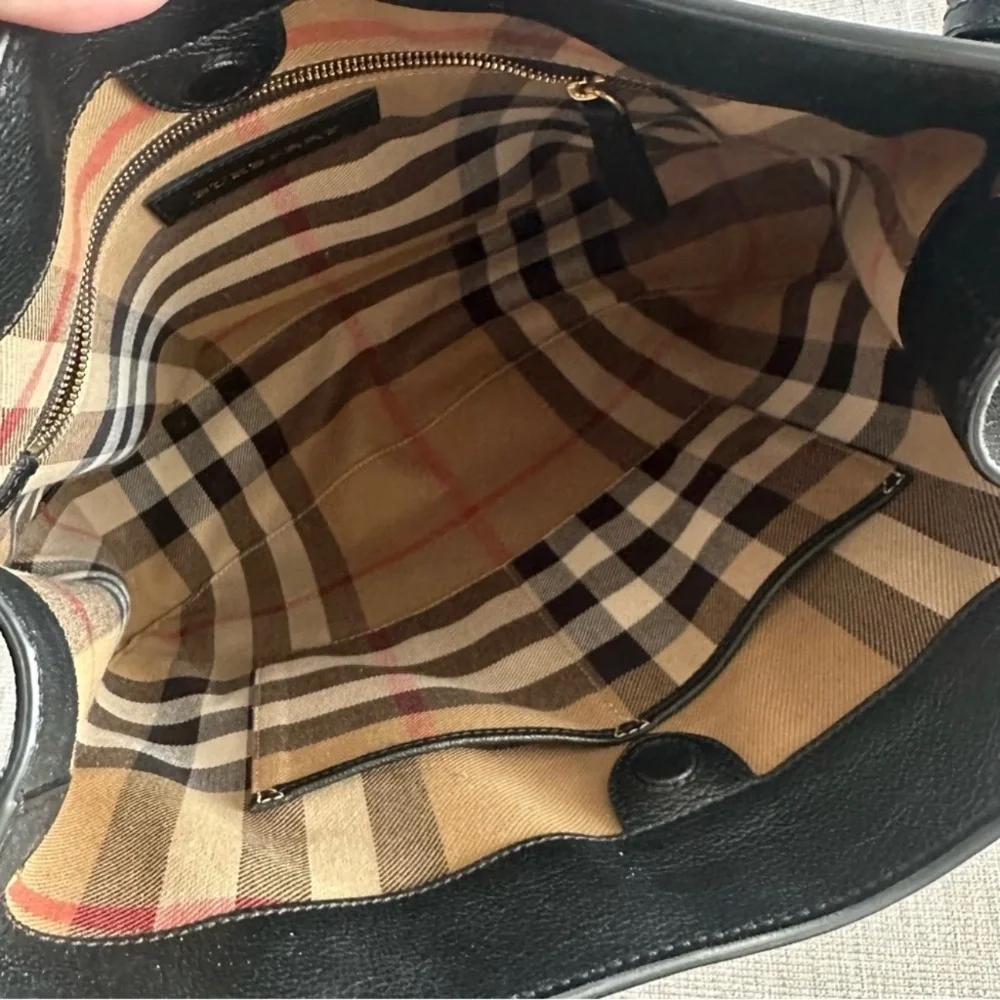 Burberry Elmstone Black‎ Leather Hobo Bag